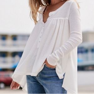 We The Free Kai Thermal Henley Long Sleeve Top